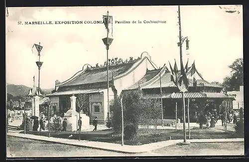AK Marseille, Exposition Coloniale, Pavillon de la Cochinchine