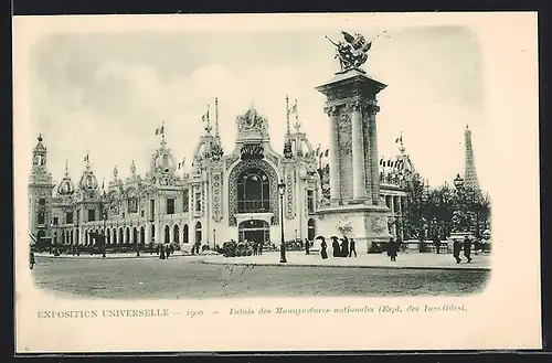 AK Paris, Exposition universelle de 1900, Palais des Manufactures nationales (Espl. des Invalides)