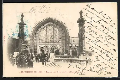 AK Paris, Exposition universelle de 1900, Palais d`Horticulture Francaise, Ausstellungsgebäude