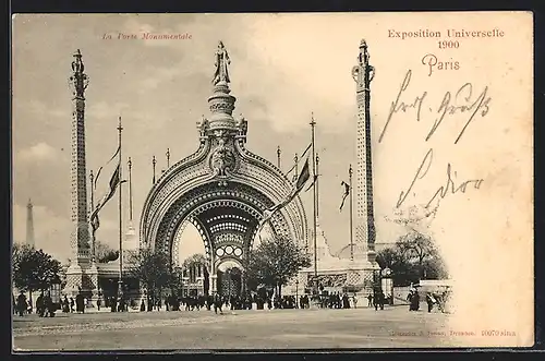 AK Paris, Exposition universelle de 1900, La Porte Monumentale