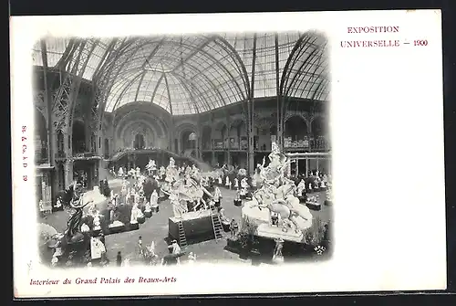 AK Trocadéro, Exposition universelle 1900, Interieur du Grand Palais des Beaux-Arts