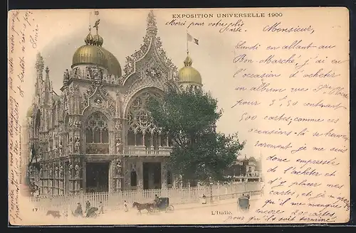 AK Paris, Exposition universelle de 1900, L`Italie