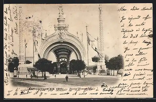 AK Paris, Exposition universelle de 1900, Porte Monumentale