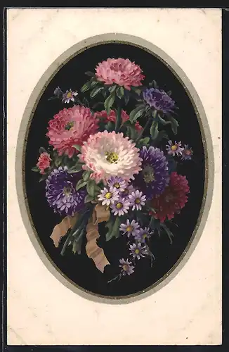 Künstler-AK Meissner & Buch (M&B) Nr. 2283: Rosa-violetter Asternstrauss