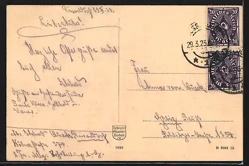 AK Düsseldorf, Strassenbahn in der Schadowstrasse