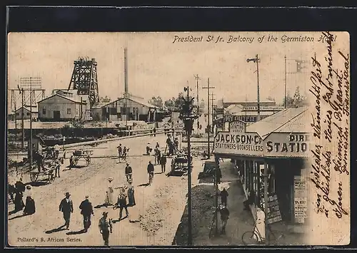 AK Germiston, President Street from Balcony of the Germiston Hotel