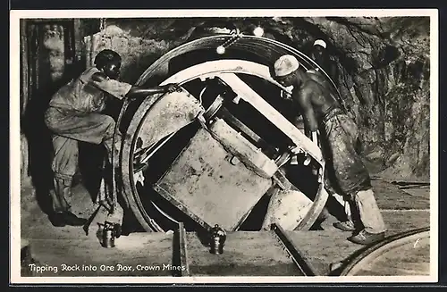AK Johannesburg, Tipping Rock into Ore Box, Crown Mines