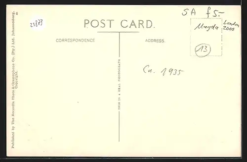 AK Johannesburg, Tipping Rock into Ore Box, Crown Mines