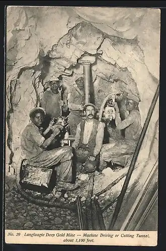 AK Johannesburg, Langlaate Deep Gold Mine, Machine Driving or Cutting tunnel