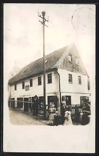 Foto-AK Meerane, Kohlehandel Ackermann 1907