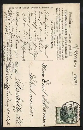 Foto-AK Meerane, Kohlehandel Ackermann 1907