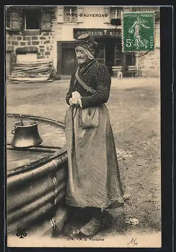 AK Auvergne, Type d`Auvergne, A la Fontaine