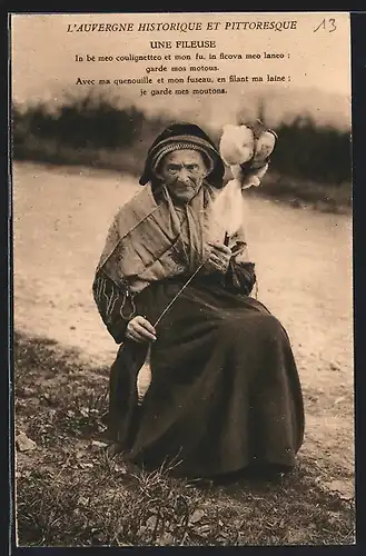 AK Auvergne, Une Fileuse