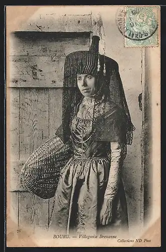 AK Bourg /Auvergne, Villageoise Bressanne