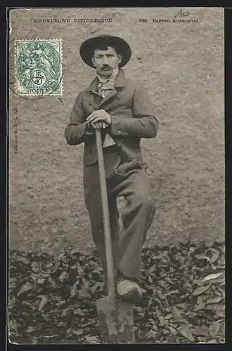 AK Auvergne, Paysan Auvergnat