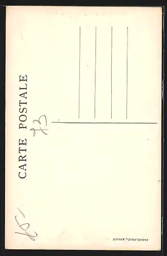 AK Bourg-St-Maurice, Spinnerin in Volkstracht