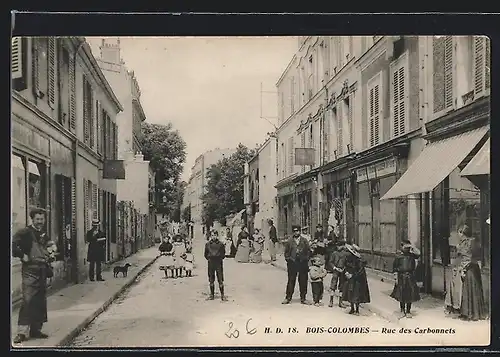 AK Bois-Colombes, Rue des Carbonnets, Strassenpartie