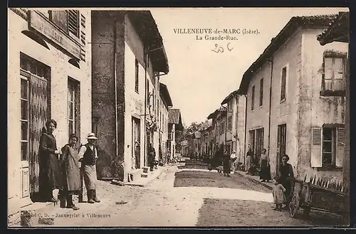 AK Villeneuve-de-Marc, La Grande-Rue, Strassenpartie