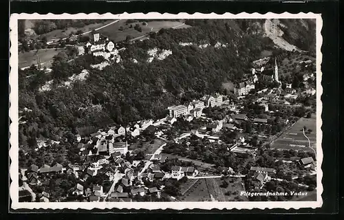 AK Vaduz, Teilansicht, Fliegeraufnahme