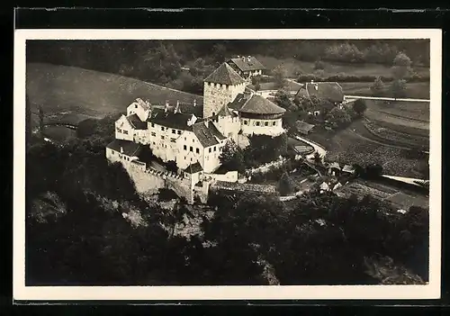 AK Vaduz, Blick auf Schloss Vaduz