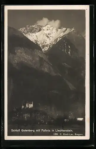 AK Liechtenstein, Schloss Gutenberg mit Falknis