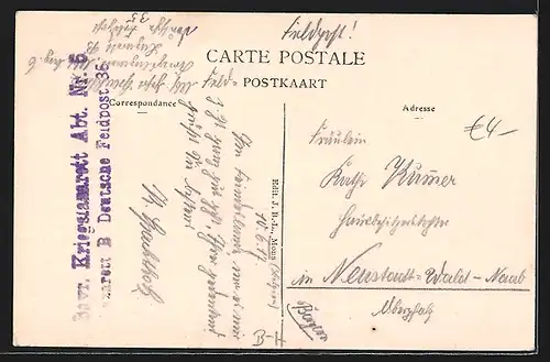 AK Mons, Caserne des Chasseurs à Cheval