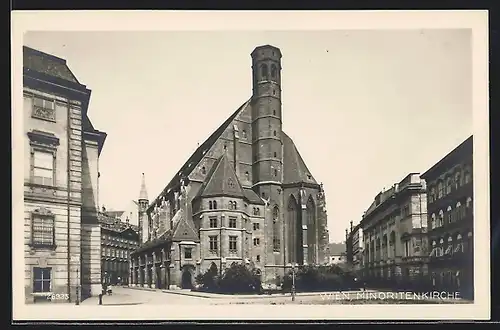 AK Wien, Ortspartie mit Minoritenkirche