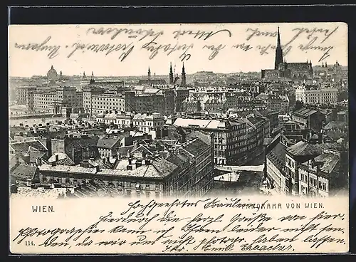 AK Wien, Panorama aus der Vogelschau