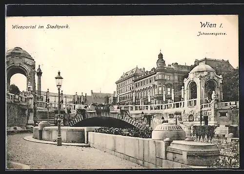 AK Wien, Wienportal im Stadtpark, Johannesgasse