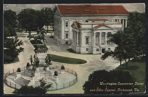 AK Richmond, VA, Washington Equestrian Statue and State Capitol