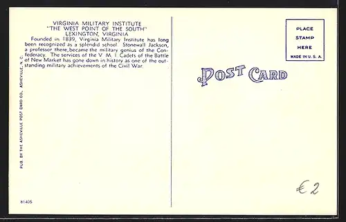 AK Lexington, VA, Virginia Military Institute