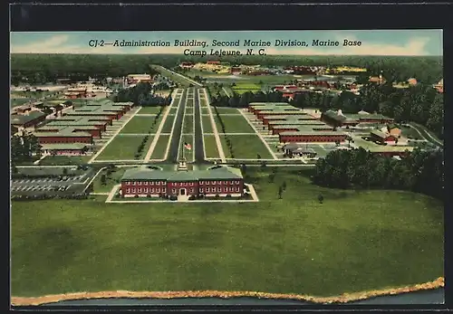 AK Camp Lejeune, NC, Administration Building, Second Marine Division, Marine Base