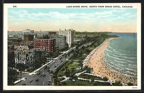 AK Chicago, IL, Lake Shore Drive, North from Drake Hotel
