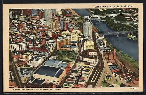 AK St. Paul, MN, Air View of the City