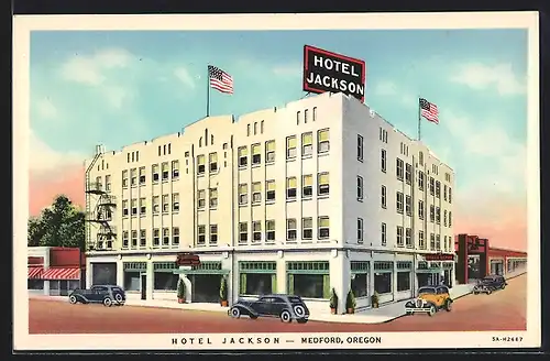 AK Medford, OR, View of Hotel Jackson
