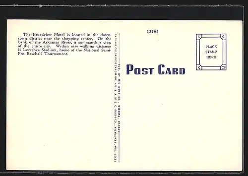 AK Wichita, KS, View of Hotel Broadview