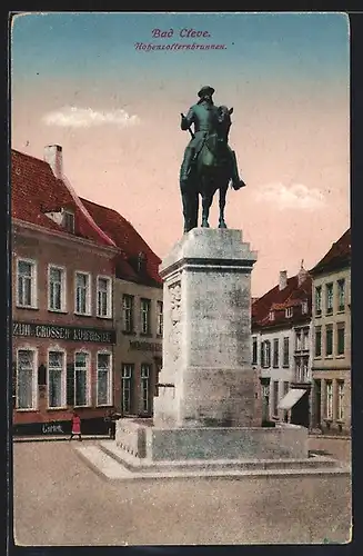 AK Bad Cleve, Gasthaus zum grossen Kurfürsten und Hohenzollernbrunnen