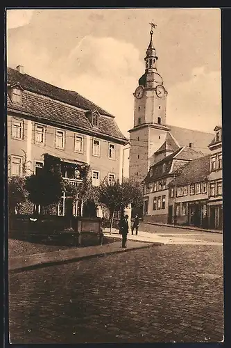 AK Bad Ilmenau i. Thür. Wald, Am Stadtbrunnen