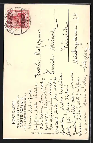 AK Köln-Marienburg, Bismarcksäule am Oberländerufer