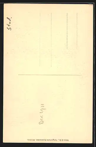 AK München, Innenansicht der kgl. Universität, Amalienstrasse