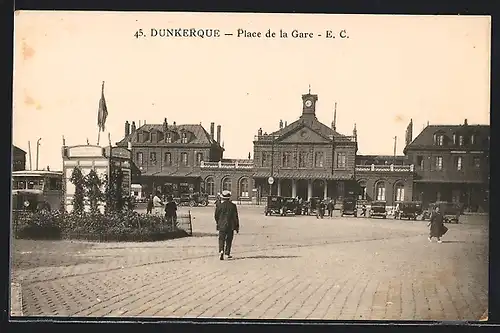 AK Dunkerque, Place de la Gare