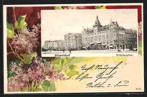 Passepartout-AK Düsseldorf, Wilhelmsplatz