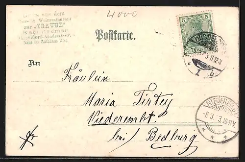 Lithographie Düsseldorf, Rheinhafen, Ornamente