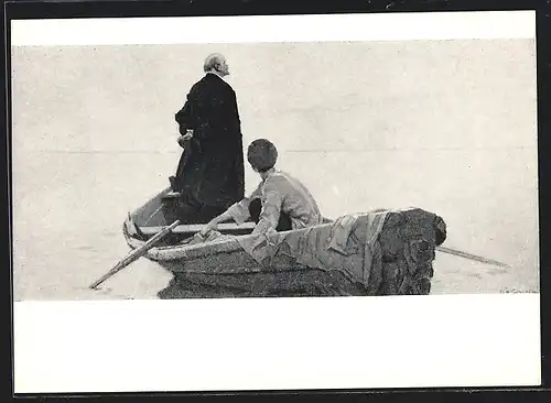AK Vladimir Iljic Lenin in einem Boot