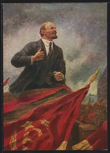 AK Vladimir Iljic Lenin hält eine Rede