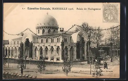 AK Marseille, Exposition Coloniale 1906, Palais de Madagascar