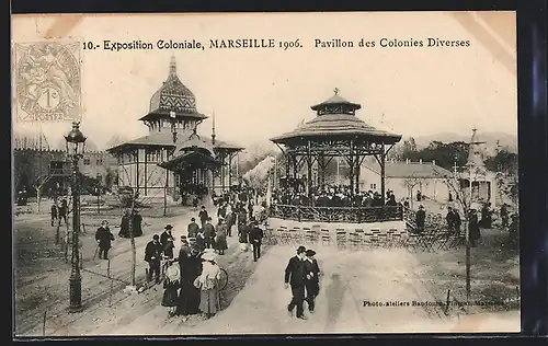 AK Marseille, Exposition Coloniale 1906, Pavillon des Anciennes Colonies