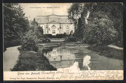 AK Benrath, Blumengarten vom Königl. Schloss
