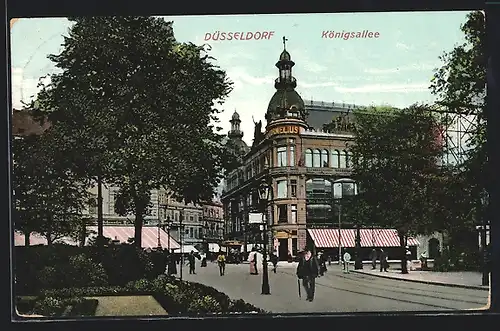 AK Düsseldorf, Strassenpartie an der Königsallee