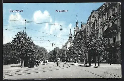 AK Düsseldorf, Partie an der Königsallee